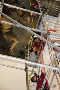 Titian Painting damaged during Fire: Pictures of Removal Operations