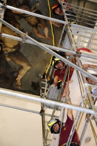 Titian Painting damaged during Fire: Images  of Removal Operations