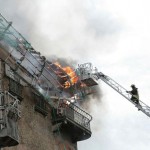 16th century Building Fire in Bologna (Italy)