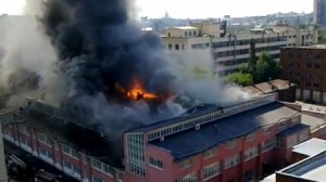Fire at Restoration Center in Moscow (Russia)