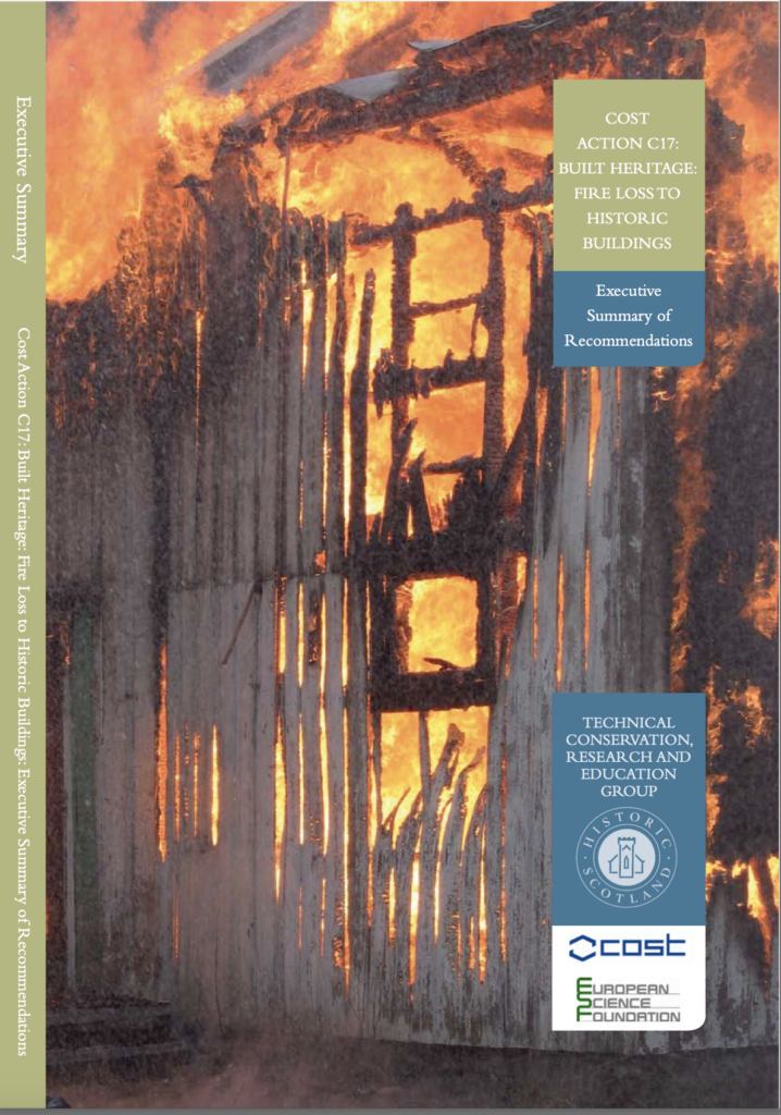 COST Action C17 “Built Heritage: Fire Loss to Historic Buildings”- Final outcomes