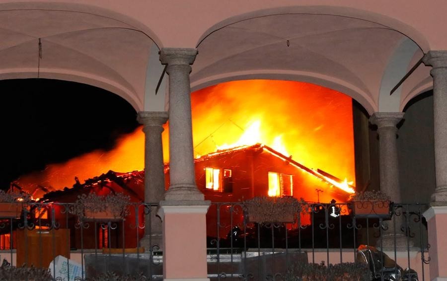 Fire in Italian historical town damages several buildings