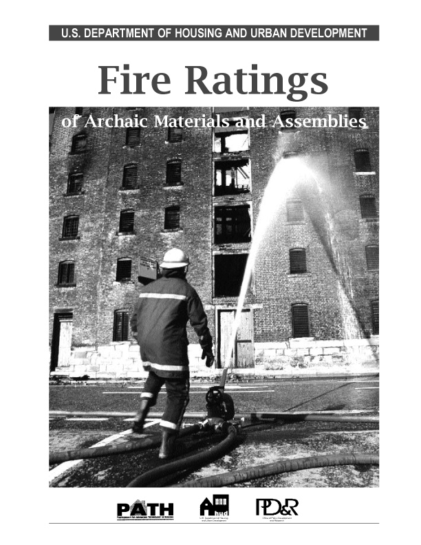 Fire Ratings of Archaic Materials: a US Guideline