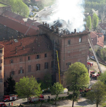 Castello di Moncalieri (Italy) fire